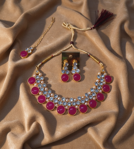 Sparkling Necklce with Earing set