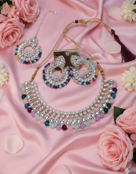 Shining Diva fashion Necklace with Earing set