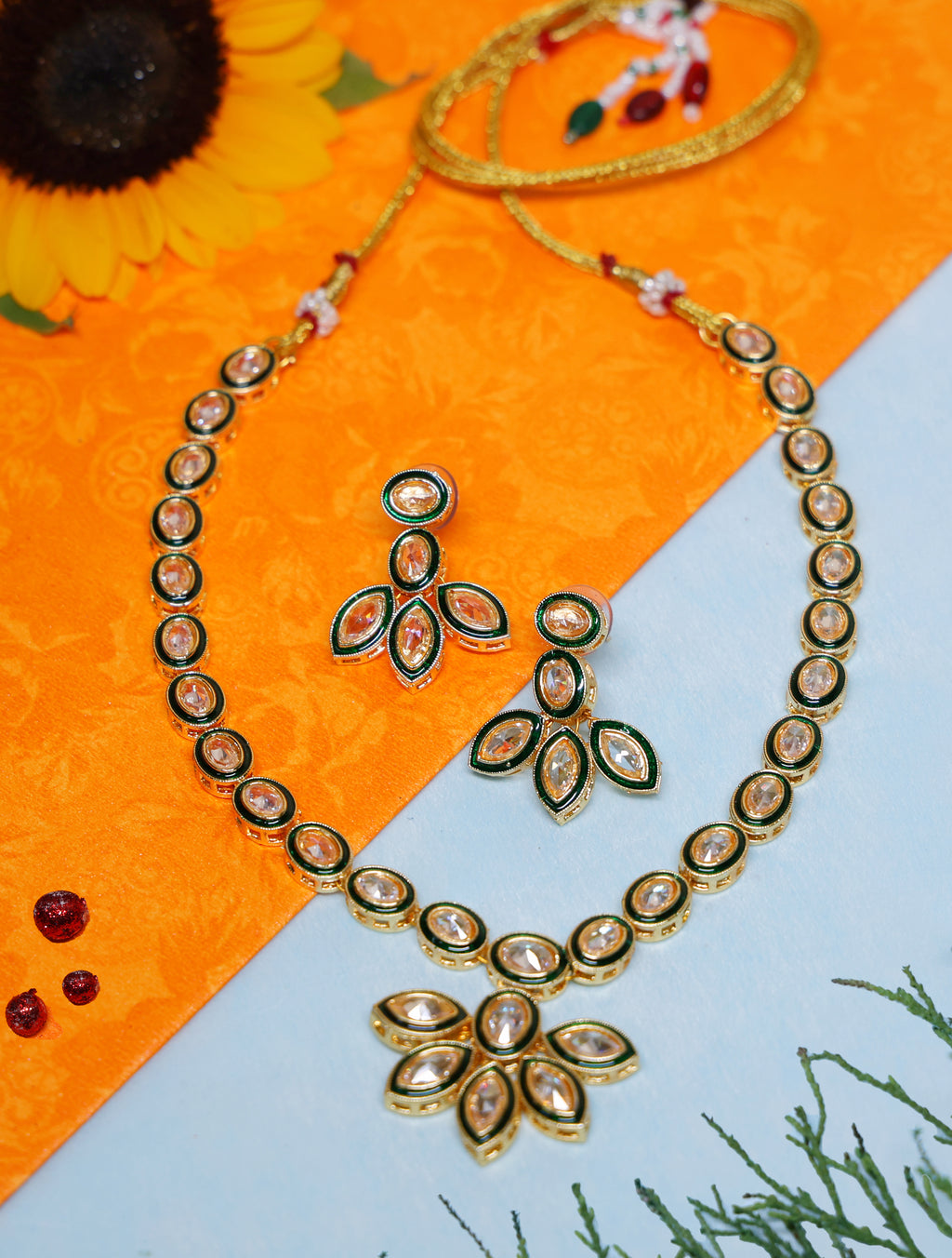 Classic Necklace with Earning Set