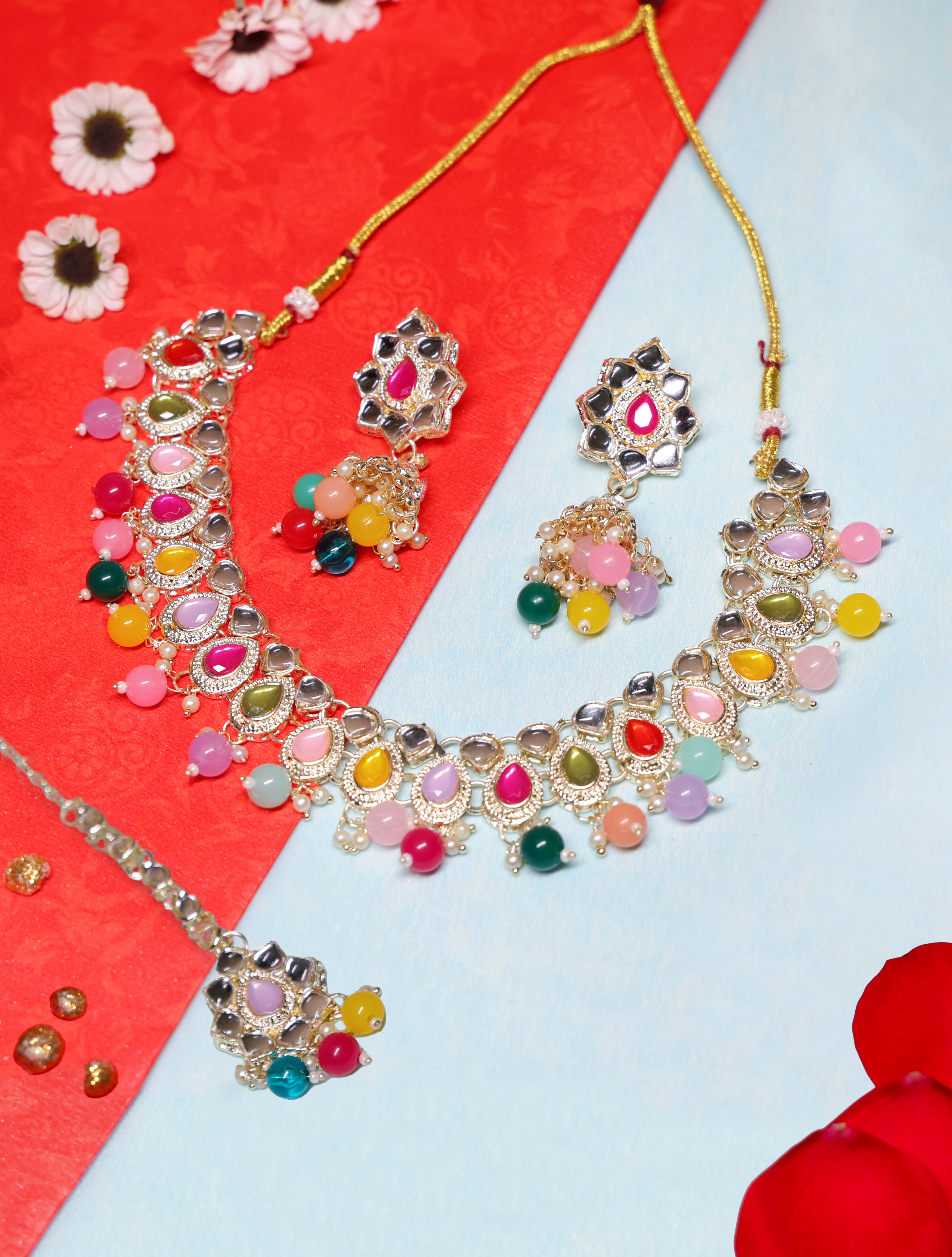 Indian traditional Necklace set with Earning