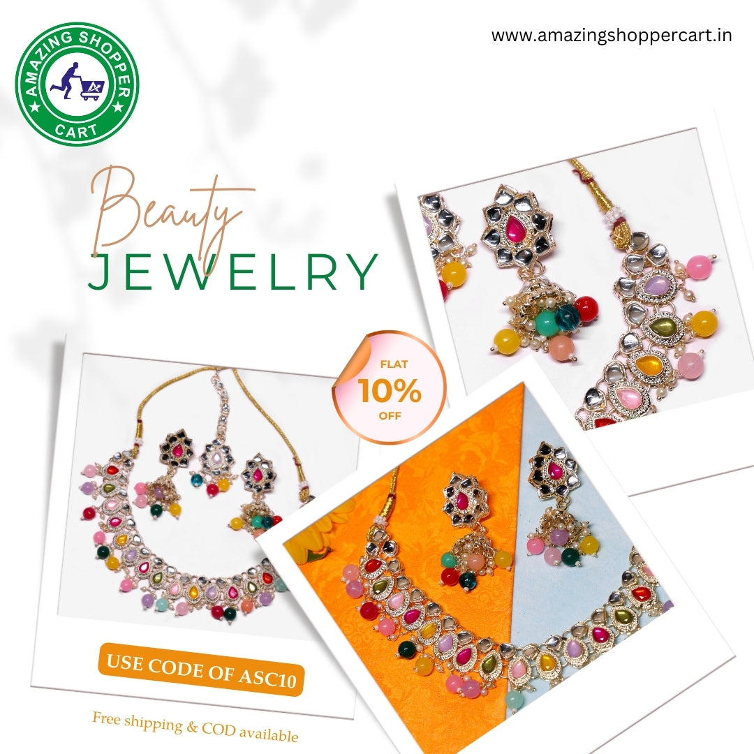 Indian traditional Necklace set with Earning