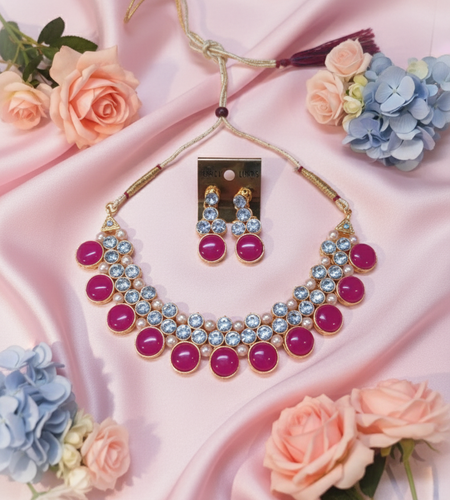 Sparkling Necklce with Earing set