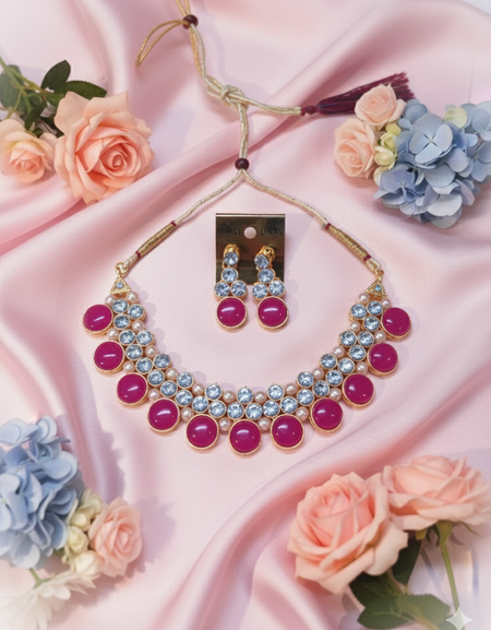 Sparkling Necklce with Earing set