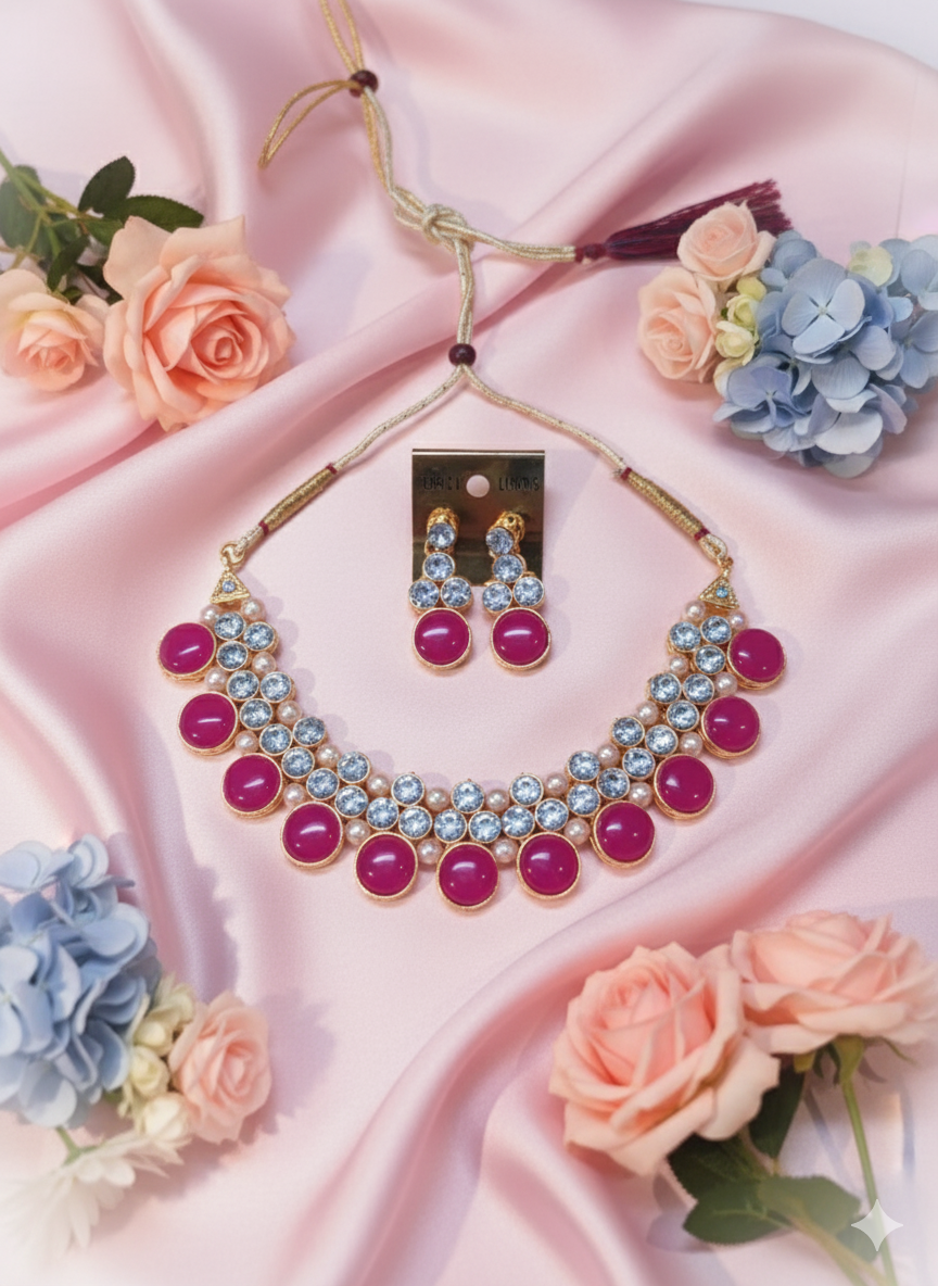 Sparkling Necklce with Earing set