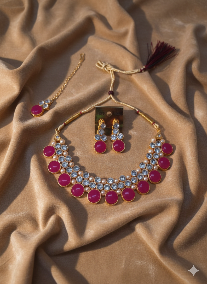 Sparkling Necklce with Earing set
