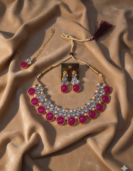 Sparkling Necklce with Earing set