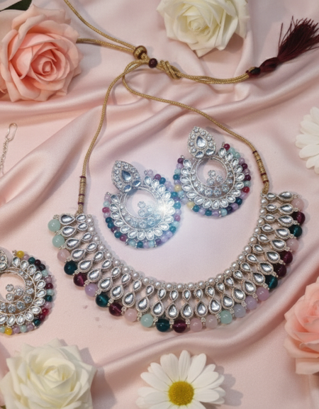 Shining Diva fashion Necklace with Earing set