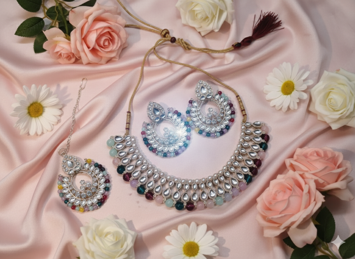 Shining Diva fashion Necklace with Earing set