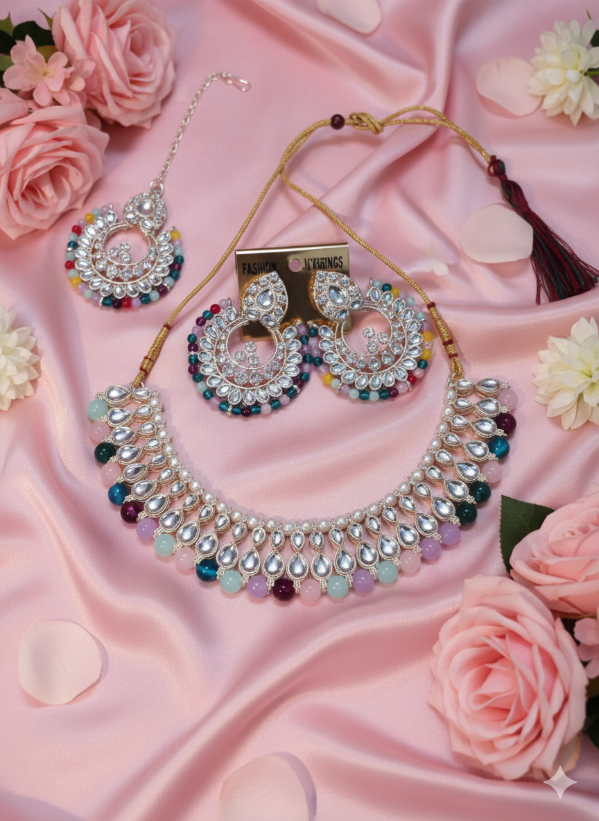 Shining Diva fashion Necklace with Earing set