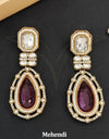Designer Mehndi Polish Antique Earrings ( ASC 130725)