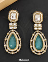 Designer Mehndi Polish Antique Earrings ( ASC 130725)