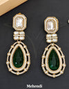 Designer Mehndi Polish Antique Earrings ( ASC 130725)