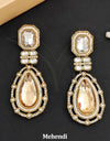Designer Mehndi Polish Antique Earrings ( ASC 130725)