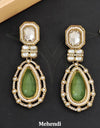 Designer Mehndi Polish Antique Earrings ( ASC 130725)