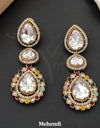 Antique Jewelry Mehendi Polish Party Wear Earrings (ASC 130725) 16797