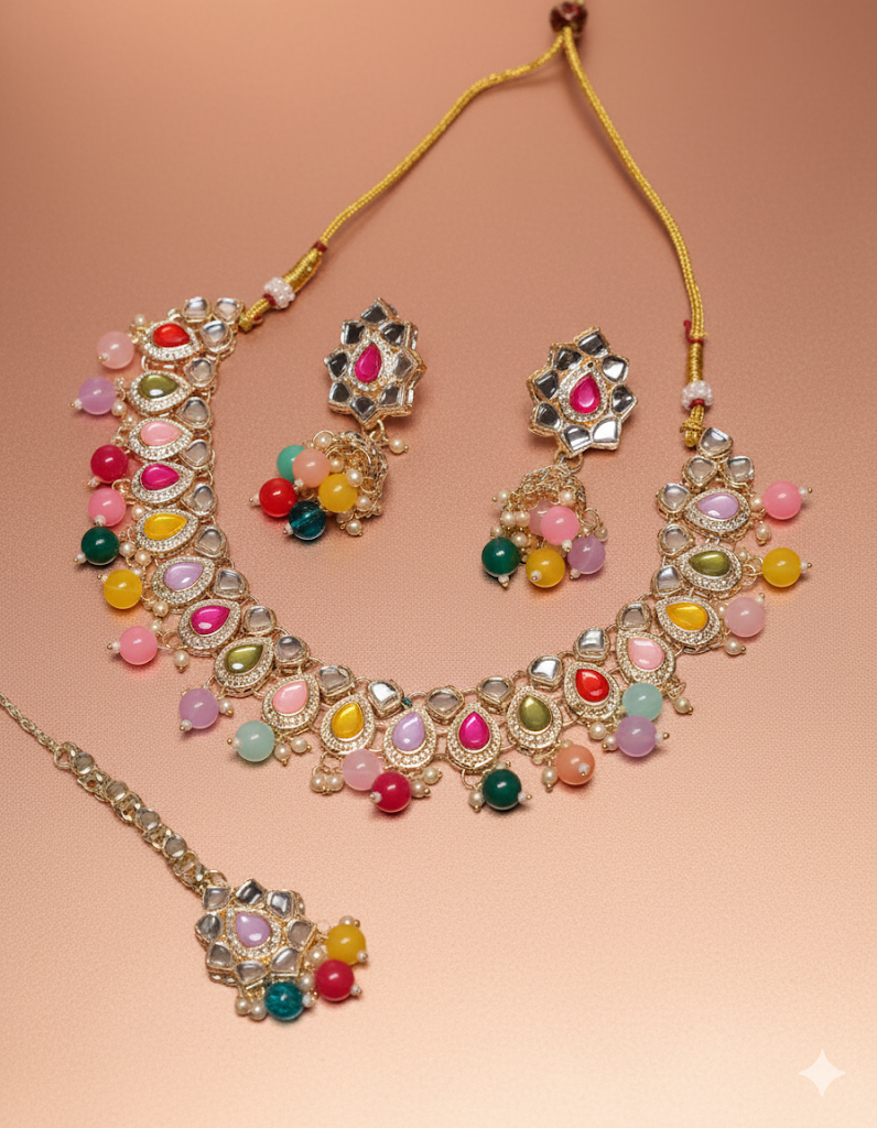 Indian traditional Necklace set with Earning