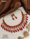 Kundan Kemp stone Choker Necklace set