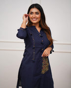 LOOK CLASSY AND ELEGANT COINS KURTI PAIRED WITH PANT (ASC 270725)