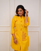 LOOK CLASSY AND ELEGANT COINS KURTI PAIRED WITH PANT (ASC 270725)